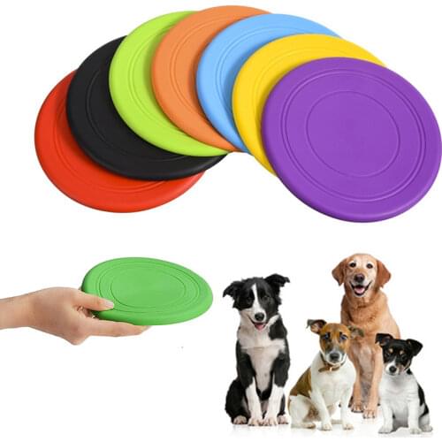 1 Pcs EVA Material Silicone Dog Training Toys Game Flying Discs Resistant Chew Puppy Training Interactive Dogs Pets Accessories