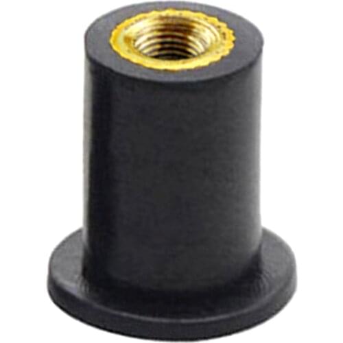 1Pc Universal Motorcycle Kayak M5 Metric Rubber Wellnuts Windscreen Windshield Fairing Cowl Well Nut Bolts Screw Blind Fasteners