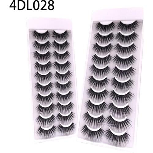 10Pairs 3D Faux Cils False Eyelashes Faux Mink Hair Handmade Fluffy Wispy Natural Long maquillaje Lashes Extension Makeup Tools