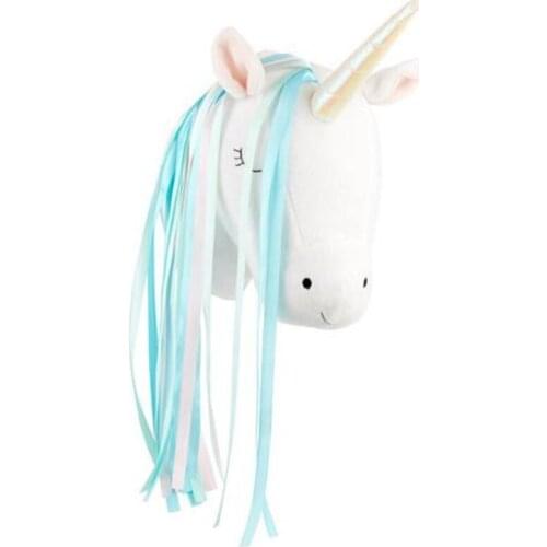 3D Animal Head Decor Wall Kids Room Decoration Hanging Stuffed Animals Unicorn Plush Toy Doll Gifts Children Bedroom Accessories