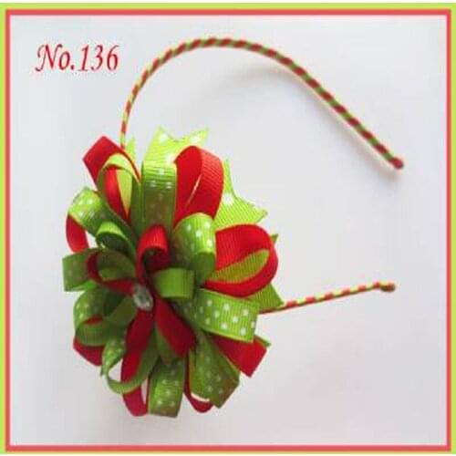 50 pcs BLESSING Girl Modern Style Hand Customize Hair Accessories Headband 3.5" D- Birds Nest Hair Bow 158 No