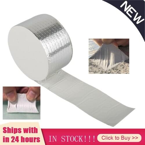 Aluminum Foil Butyl Rubber Tape Self Adhesive High temperature resistance Waterproof for Roof Pipe Repair Stop tape For bathroom