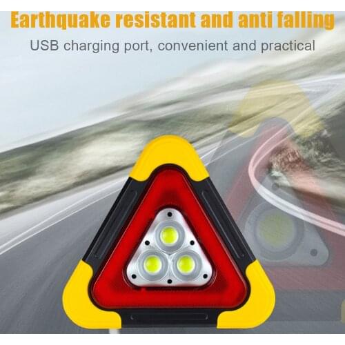 Car LED Work Lamp Portable Emergency Multifunctional Warning Light Rechargeable solar Work Lamp Car LED Light Car Accessories