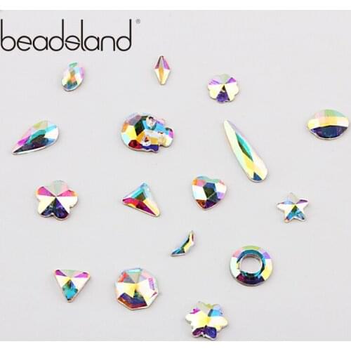 Beadsland Rhinestones Heteromorphic Gems 3D Art Decorations Flatback Shiny Glass Strass Stone Crystal AB For DIY Nails