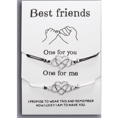 Heart Rope Coulple Bracelet Set Jewelry Bangle String Charm Bracelet For Women Men Lady Girls Boys Birthday Valentines Day Gift