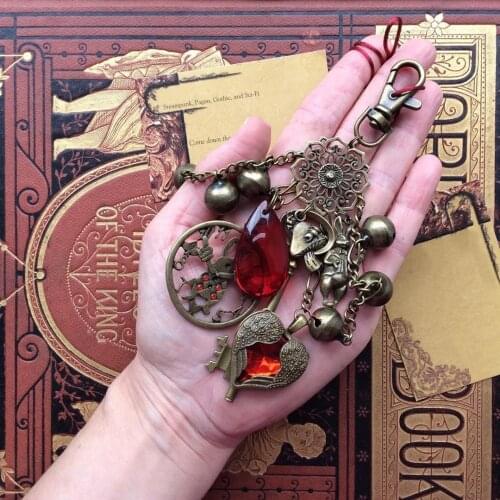 Witches Bells Evil Spirits Keychain,Home Protection,New Home Gift,Occult Decor,White Witchcraft,Good Luck,Banish Evil,Wiccan