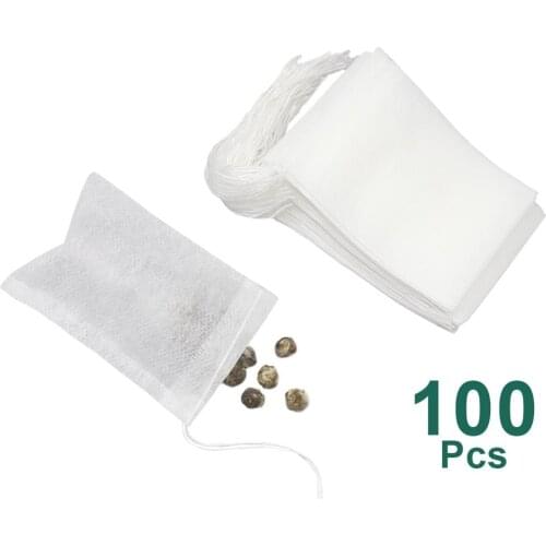 Tea Bags 100 Pcs/Lot Bags For Tea Bag Infuser With String Heal Seal 5.5 x 7CM Sachet Filter Paper Teabags Empty Tea Bags