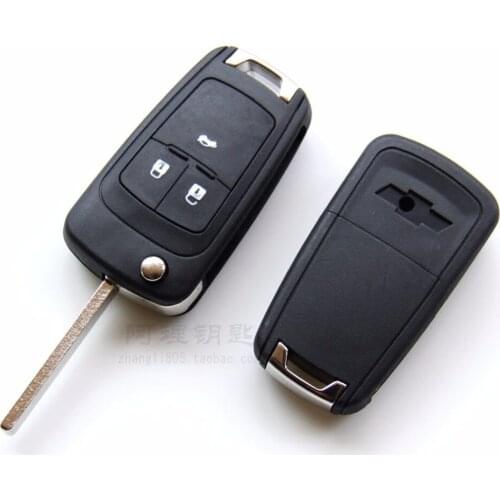 Flip Key Shell fit for CHEVROLET Remote Key Case Fob Replacement 3 Button