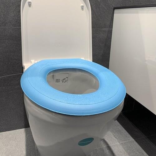 Toilet Seat Cover EVA washable quick-drying antibacterial O-type waterproof adhesive Toilet Mat Cushion Paste Universal Thicken