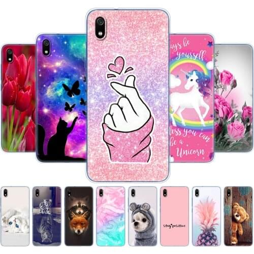 For Xiaomi Redmi 7A Case Painted Silicon Soft TPU Back Phone Cover for redmi 7 a case hongmi 7a Full 360 Protective Coque Bumper