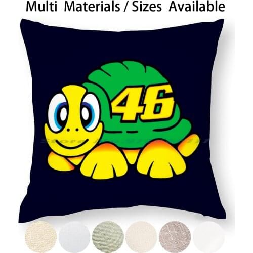 Turtle Pillow Case Throw Pillow Cover Cotton Linen Flax Helmet Motorbike Motorcycle Racing Racer Sports Bike Enthusiast Race