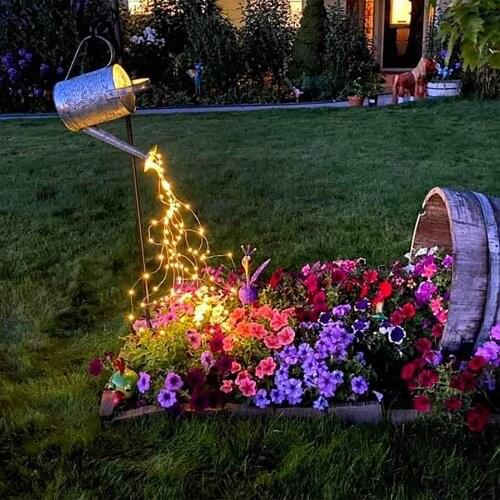 Garden Decoration Lighting Strings Solar Tree Rattan Lights Coppers Wire Lights Christmas Outdoor Wedding Party Curtain Garland