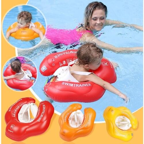 Baby Inflatable Swimming Ring New Sponge Drag Abdomen Kids Lying Rings Children Armpit Circle Bathing Floating Pool Accessories