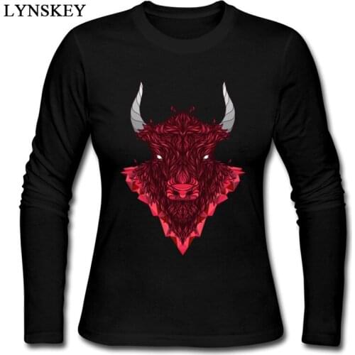 LYNSKEY Funny 3D Printed Tops Shirts Bull 2 Summer Autumn Long Sleeve 100% Cotton O Neck Girl T Shirt 3D Printed Clothing Shirt