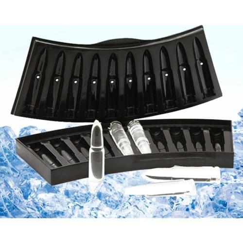 Bullet Ice Model Chocolate Model Ice-Tray Shot Bullet Shape Model Party Supplies Drink Bar Mould Frozen Make Kitchen Gadgets