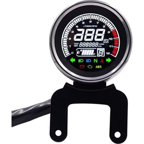Cross-border direct-supplied motorcycle multi-purpose meter retrofit, mileage, mile switch, LCD display tachometer