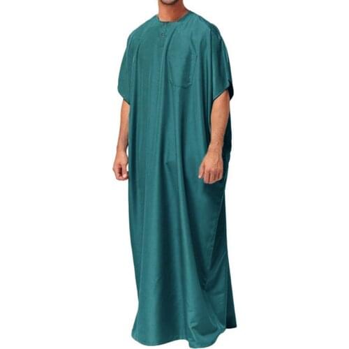 2021 New Autumn Men Robe V-neck Short Sleeve Men Robe Slim Smooth Loose Elegant Robe Traditional Festival Clothing