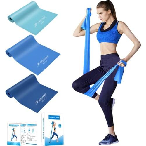 Set Of 3) Blue Gradient Tension Sheet Strength Training Resistance Band