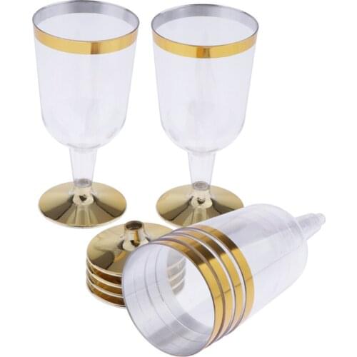 Pack of 6 Plastic Classicware Glass Like Champagne Wedding Parties Toasting Flutes Party Cocktail Cups Stemware Drinkware