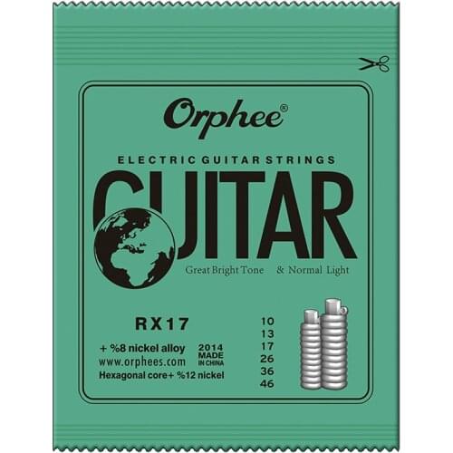 10 sets Orphee RX17 (010-046) Great Bright Tone & Normal Light Electric Guitar Strings Set 6pcs/set Guitar Accessories