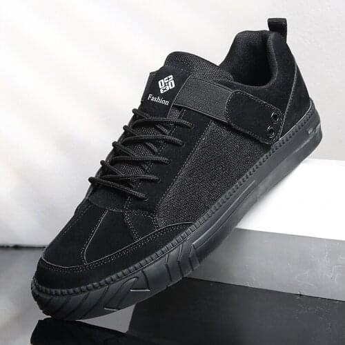 2021 New Fashion Comfortable Casual Shoes Mesh Antiskid Mens Sports Shoes Quality Versatile Lace Up Black Shoes Large 47