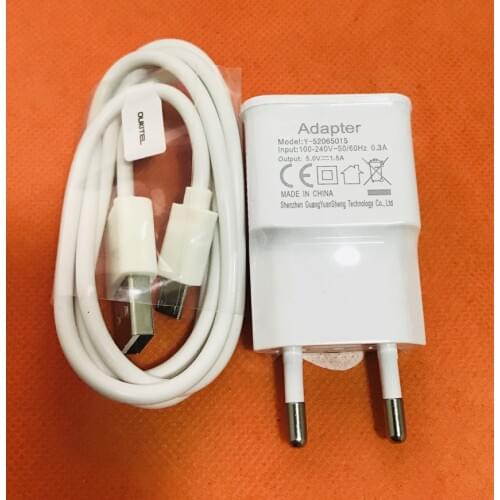 Original Travel Charger EU Plug Adapter+ USB Cable for OUKITEL U11 Plus MTK6750T Octa Core 5.7'' FHD Free shipping
