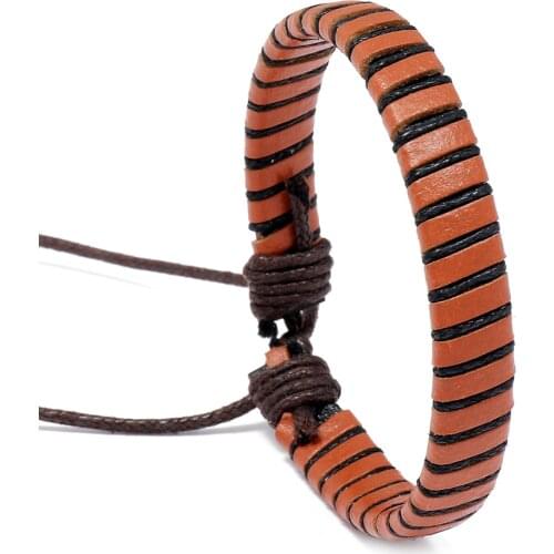 European and American new trinkets wholesale woven leather bracelet, vintage leather bracelet, mens and womens hand rope