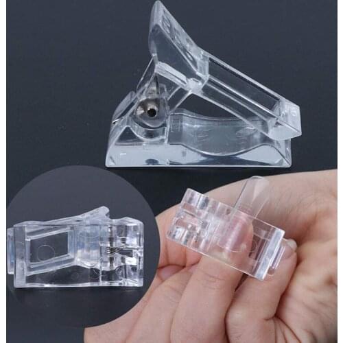 Transparent Poly Nail Gel Quick Building Nail Extension Tips Clip Manicure Art Tool Fixed Clip False Nails Clip UV Gel Builder