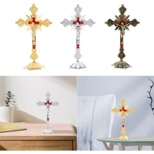 Relics Crucifix On The Stand Cross Wall Crucifix Chapel Decoration Prayer