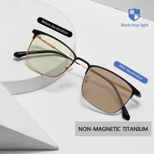 Fashion Cat Eye Glasses Anti-blue Light Discoloration Sunglasses Retro Luxury Man/women Cat Eye Sun Glasses Uv400
