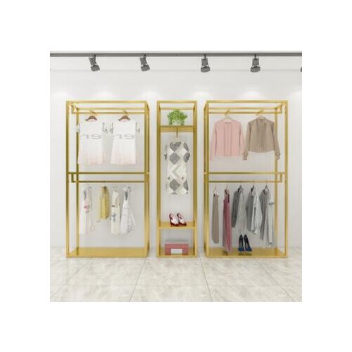 Clothing store display rack double hanger rack store shop iron display rack Nakajima storage combination shelf