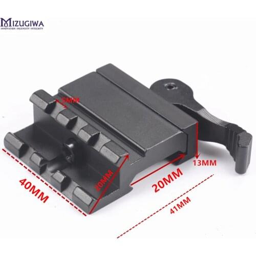 Tactical Airsoft Rifle Gun Dual 45 Degree OffSet 20mm RIS Rail Picatinny Hunting Shooting Side Mount Base Laser Flashlight caza