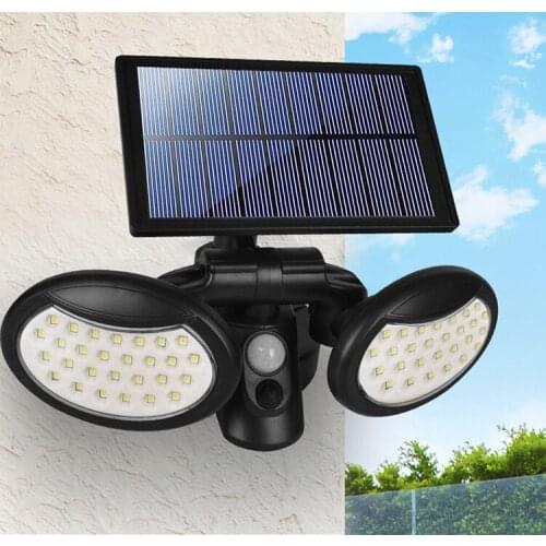 China good newLED Solar Lights Outdoor Lighting Lamp Powered Sunlight Waterproof PIR Motion Sensor Street LED Light For Garden
