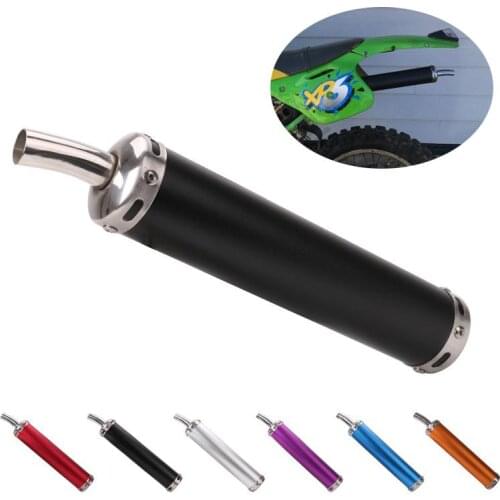 Universal 20MM Exhaust Tube Muffler Motorcycle Racing Black Refit Exhaust Muffler Metal Silence Silencer 2 Stroke Car Parts