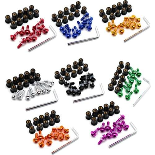Universal M5 5MM Windscreen Windshield Fairing Bolts Body Work Screws Nut Kit