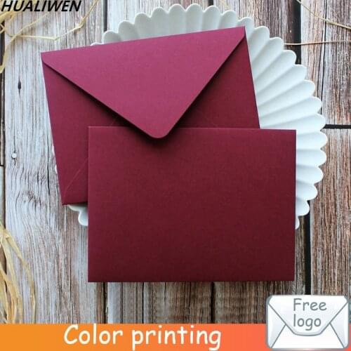 Wine red tip cover baggage invitation business wedding wine red fuchsia blank envelope