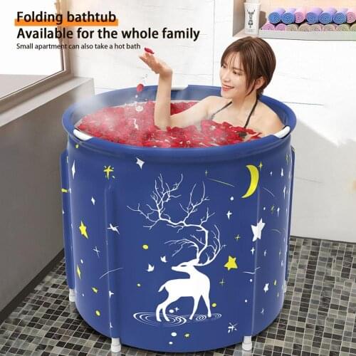 High Quality Portable Foldable Bathtub Thickened Adult Inflatable Bath Tub Home Single SPA Massage Pool Plastic Bathing Bucket