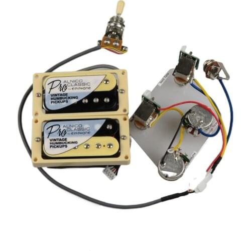 Zebra Humbucker Pickups Alnico 5 ProBucker Push/Pull Wiring Harness Electric Guitar Pickups For Gibson Epiphone