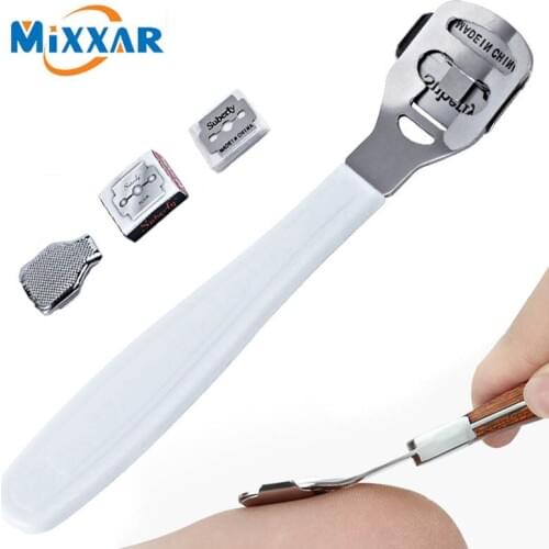 ZK30 Stainless Steel Foot Dead skin planing tool Professional Scraping Skin Exfoliating Pedicure Knife with Blade for Foot Care