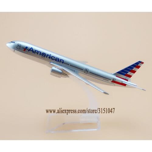 16cm Alloy Metal Diecast Aircraft Air American AA Airlines Boeing 777 B777 Airways Airplane Model Plane Model Kids Gifts