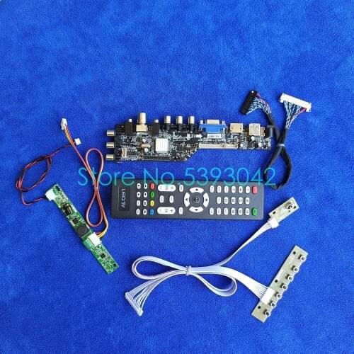 1920*1080 3663 DVB Fit LM230WF3/LM230WF5 LCD panel controller drive board kit digital signal 30Pin LVDS USB VGA AV 60Hz LDE