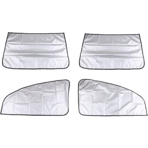 2 Pairs Car Sun Insulation Curtains UV Protection Magnetic Retractable Cover