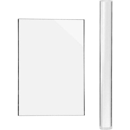 2Pcs/set Non-stick Acrylic Embossed Rolling Pin Transparent Rolling Pin Polymer Clay Sculpting Pottery Tools DIY Modelling Clay