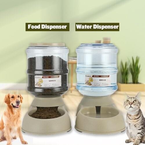 3.8L Adjustable Automatic Pet Feeder Drinking Fountains Large Capacity Dog Puppy Bowl Water Dispenser for Dogs Cats Food Dish