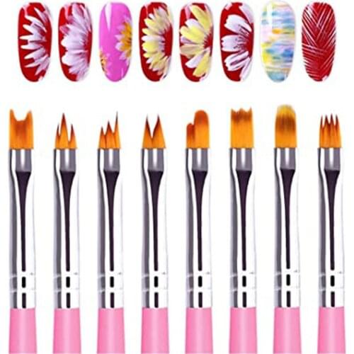 8pcs/set Nail Painting Pen For Professional Salons Nail Brush And Home DIY Nail Beauty Nail Designs Painting Pen