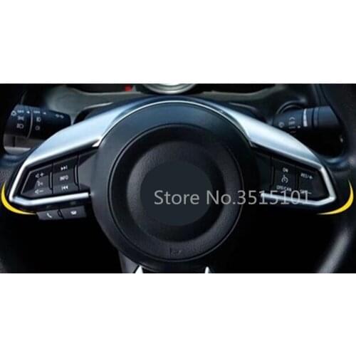 Car Stick Cover ABS Steering Wheel Interior Kit Switch Trim Lamp Frame Accessories 1pcs For Mazda CX-3 CX3 2017 2018 2019 2020