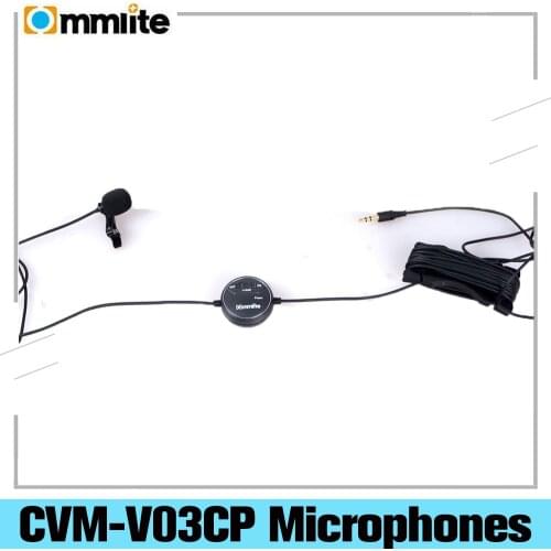Commlite CVM-V03CP Dual-Head Lavalier Lapel Clip-on Microphone for Lecture or Interview for Smartphone Mobile phone and Tablets