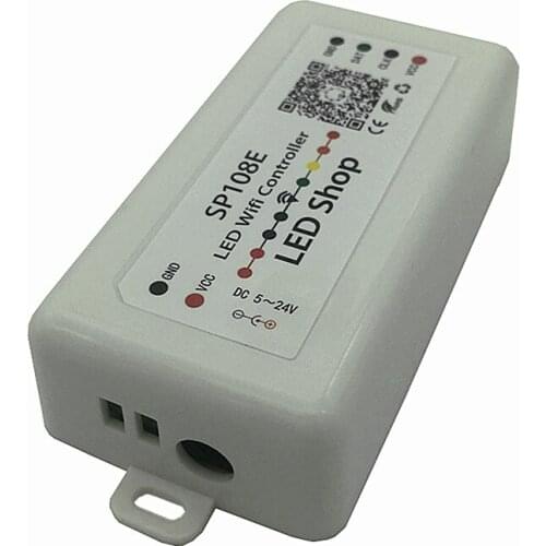DC5-24V SP108E smart led pixel wifi controller by phone iOS Android APP For WS2811 WS2812B WS2813 SK9822 APA102 led strip light