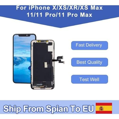 Elekworld For iphone X XR XS XS MAX OLED LCD Screen Replacement Display With 3D Touch Digitizer Assembly 11 Pro Max Incell