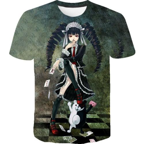 New Summer Short Sleeve Danganrobpa Print 3D T-Shirt Men Women Children Summer Cool Streetwear Cool Boy Girl Kids Tops